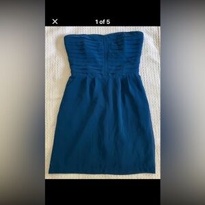 Women’s Size 4 - Sparkle & Fade Pleated Strapless Dress Elegant Blue Dress